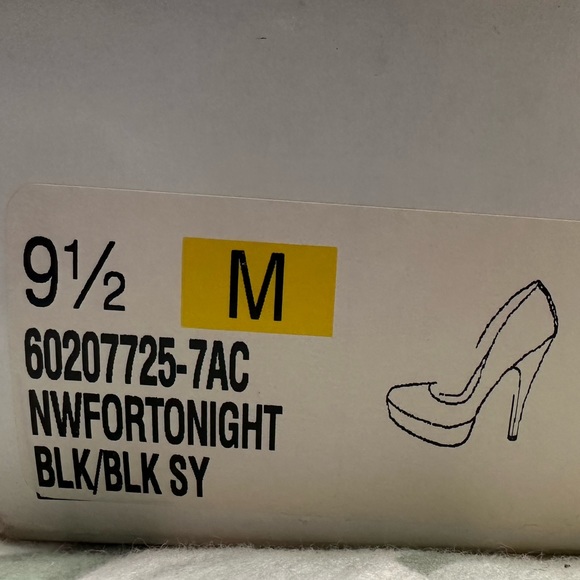 Nine West “For Tonight” Black Glitter Pumps size 9 1/2 M - Picture 11 of 11